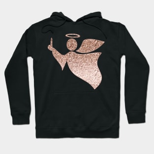 Sparkling rose gold angel Hoodie